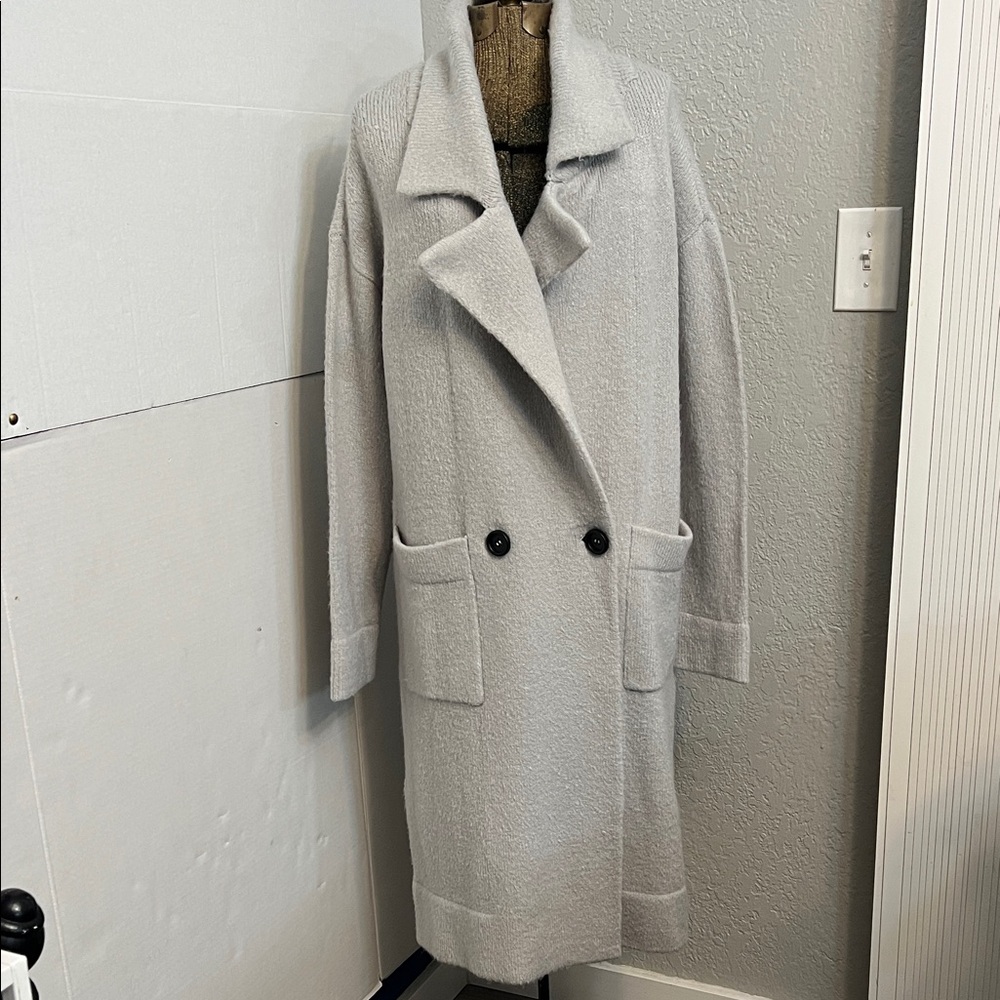 SHOW ME YOUR MUMU SWEATER JACKET GRAY KNIT CARDIGAN COAT SIZE SMALL - Picture 3 of 17